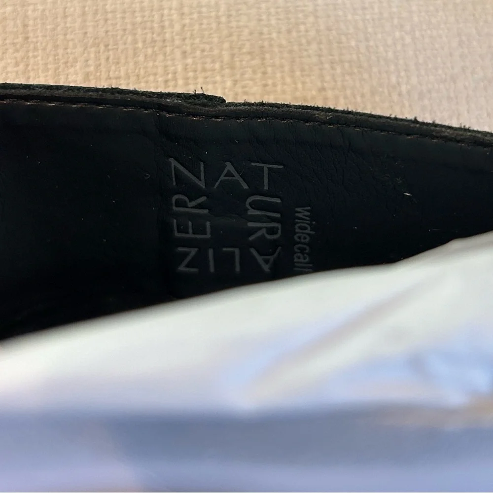 NIB Naturalizer Women's Fae Knee High Boot Black Leather Wide Calf Heeled Size 6 - Picture 9 of 16